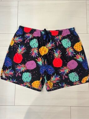 Ouku 2-in-1 Men's Neon Pineapple Board Shorts 3XL Compression Liner